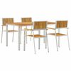 vidaXL Outdoortisch-Set 5 stk. 150 x 90 x 75 cm