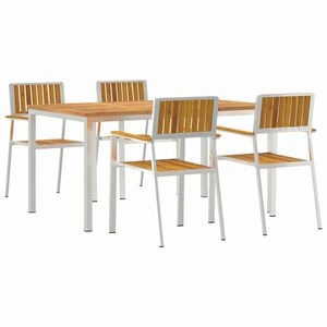 vidaXL Outdoortisch-Set 5 stk. 150 x 90 x 75 cm