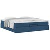 vidaXL Ottoman-Bett mit Matratze Blau 160x200 cm Stoff