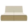 vidaXL Outdoor-Sonneninsel Poly Rattan Beige