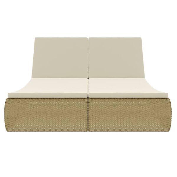 vidaXL Outdoor-Sonneninsel Poly Rattan Beige