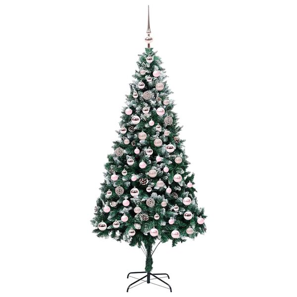 vidaXL Künstlicher Weihnachtsbaum mit 300 LEDs mit Ständer Grün 210 cm