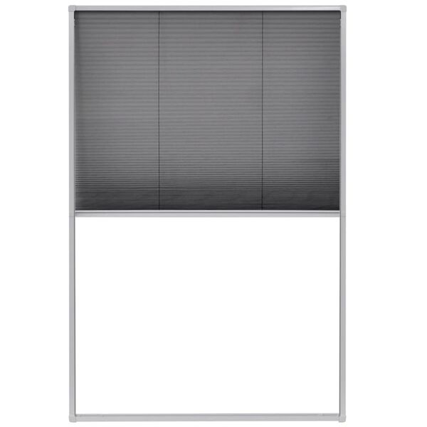 vidaXL Insektenschutz-Plissee f&uuml;r Fenster Aluminium 80 x 120 cm