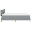 vidaXL Boxspringbett mit Matratze Hellgrau 180 x 200 cm Stoff