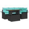 vidaXL Garten-Sofa-Set 5 stk. Schwarz und blau