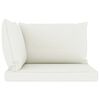 vidaXL 3-tlg. Garten-Lounge-Set mit Creme Kissen