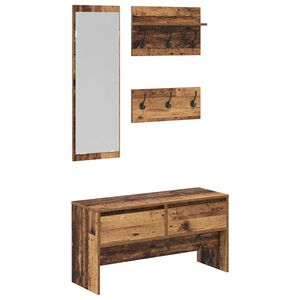 vidaXL Flurm&ouml;bel-Set 4 Stk. Altholz 90 x 31 x 46,5 cm Holzwerkstoff