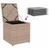 vidaXL Kissenbox mit Speicher Beige 50 x 50 x 50 cm Poly-Rattan