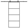 vidaXL Schiebet&uuml;r mit Beschlag 90x205 cm ESG-Glas & Aluminium