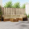 vidaXL Outdoor-Sofagarnitur mit Kissen 6 pcs Natur und Beige