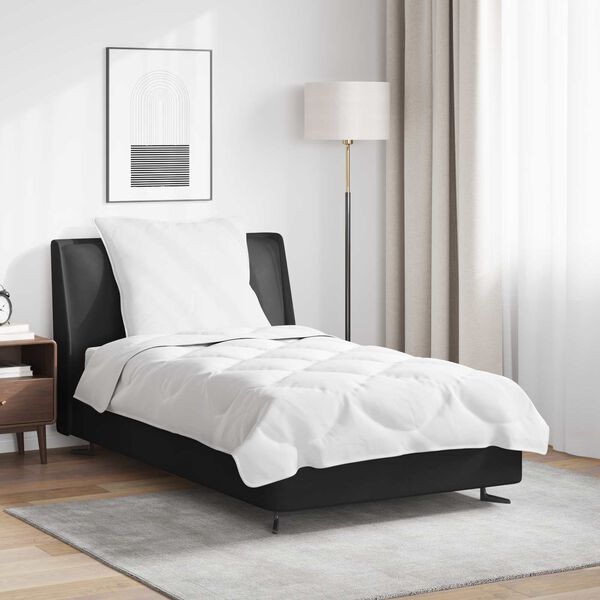 vidaXL Bettdecken Set mit Kissen 2 pcs Wei&szlig; Mikrofaser