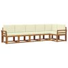 vidaXL Outdoor-Sofagarnitur 6 Stk. Natur und Creme