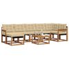 vidaXL Outdoor-Sofagarnitur mit Kissen 8 pcs Natur und Beige