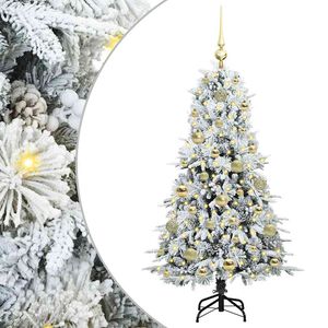 vidaXL K&uuml;nstlicher klappbarer Weihnachtsbaum Wei&szlig; 120 cm PE und PVC