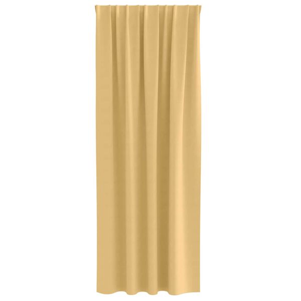 vidaXL Verdunkelungs-Vorh&auml;nge mit Ringen 2 pcs Beige 245 x 140 cm