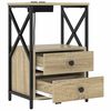 vidaXL Nachttisch 2 pcs Sonoma-Eiche 40 x 31 x 60 cm Holzwerkstoff