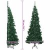 vidaXL Eckiger k&uuml;nstlicher Weihnachtsbaum Gr&uuml;n 180 cm PVC und Metall