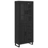 vidaXL Highboard 2 Stk. Schwarz Eichen-Optik 69,5 x 34 x 180 cm