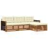 vidaXL Outdoor-Sofagarnitur 4 stk. Natur und Creme