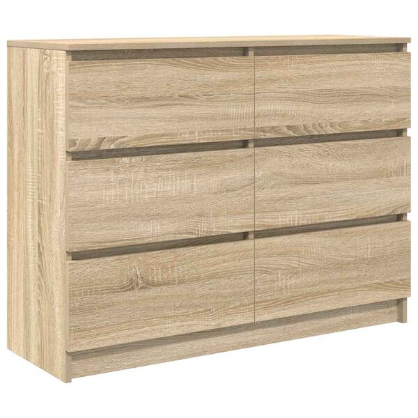 vidaXL Sideboard Sonoma-Eiche 100x35x76 cm Holzwerkstoff