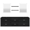 vidaXL 5-tlg. Badmöbel-Set Schwarz Holzwerkstoff