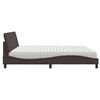 vidaXL Bett mit Matratze "Hanko" Dunkelbraun 200x200 cm Stoff