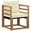 vidaXL Outdoor-Sofa Massivholz Akazie Natur und Creme