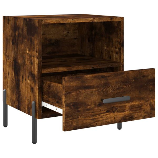 vidaXL Nachttisch R&auml;uchereiche 40x35x47,5 cm Holzwerkstoff