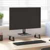 vidaXL Monitorst&auml;nder Schwarz 60x20x8 cm Hartglas und Metall
