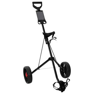 vidaXL Golf-Dolly Schwarz 66 x 65 x 112 cm Eisen