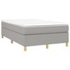 vidaXL Boxspringbett mit Matratze Hellgrau 120x200 cm Stoff