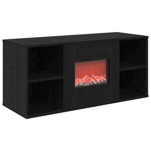 vidaXL Elektrokamin Schwarz Eichen-Optik 100 x 37 x 45,5 cm