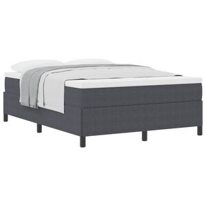 vidaXL Boxspringbett Dunkelgrau 140 x 200 cm Cordstoff