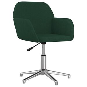 vidaXL B&uuml;rostuhl Drehbar Dunkelgr&uuml;n Stoff