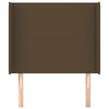 vidaXL Kopfteil mit Ohren Dunkelbraun 83x16x118/128 cm Stoff