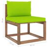 vidaXL 3-tlg. Garten-Lounge-Set aus Paletten mit Kissen Kiefernholz