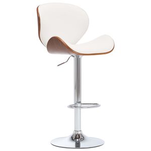 vidaXL Barhocker Wei&szlig; Kunstleder