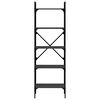 vidaXL B&uuml;cherregal 5 F&auml;cher Schwarz 56x31,5x174 cm Holzwerkstoff