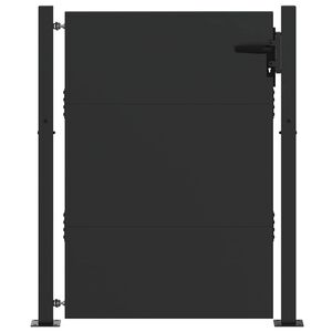 vidaXL Gartentor Schwarz 105 x 130 cm Pulverbeschichteter Stahl