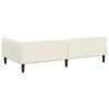 vidaXL Eckbettgestell mit Kopfteil Creme 90 cm x 190 cm Samt