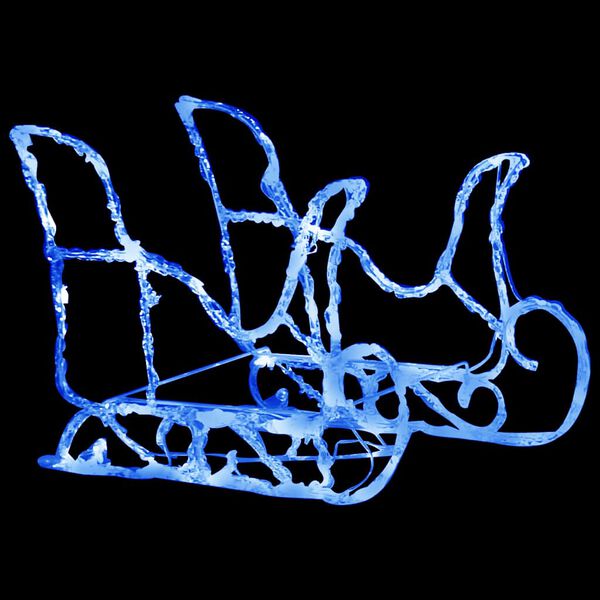 vidaXL Rentiere & Schlitten Weihnachtsdekoration 160 LEDs 130 cm Acryl