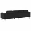 vidaXL Wohnzimmer Couch Schwarz 250 x 77 x 76 cm