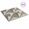vidaXL Wandpaneele 12 pcs Origami Beton 50 x 50 cm XPS Schaum