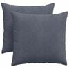 vidaXL Sofakissen 2 St&uuml;ck Dunkelgrau 45 x 45 cm Cordstoff