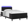 vidaXL LED Boxspringbett mit Matratze Schwarz 120 x 190 cm Samt