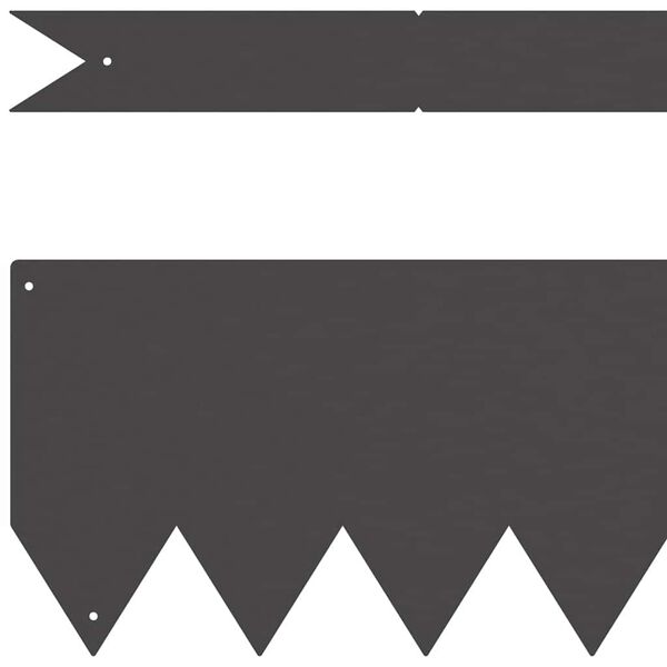 vidaXL Raseneinfassung 10 pcs Schwarz 100 x 0,05 x 20 cm