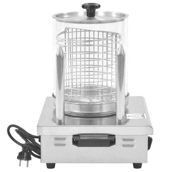 vidaXL Hot Dog W&auml;rmer mit 2 St&auml;ben Edelstahl 500 W