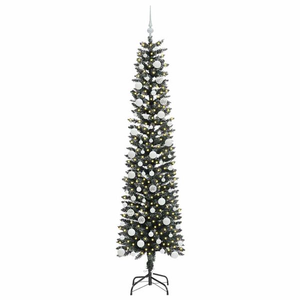 vidaXL K&uuml;nstlicher Weihnachtsbaum mit 300 LEDs mit St&auml;nder Gr&uuml;n 210 cm