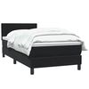 vidaXL Boxspringbett mit Matratze Schwarz 80x220 cm Samt