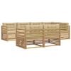 vidaXL Outdoor-Sofagarnitur 7 stk. Wei&szlig; und Beige Polyester